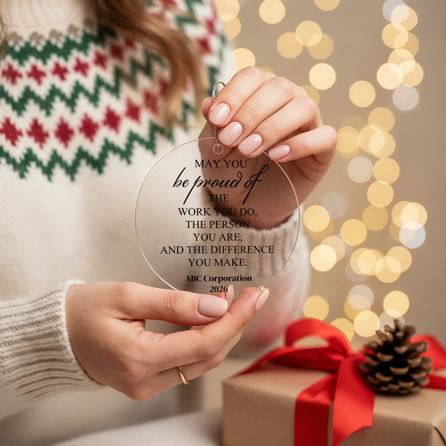 Difference Maker Christmas Ornament, Employee Coworker Appreciation Gift, Inspirational Thank You Keepsake