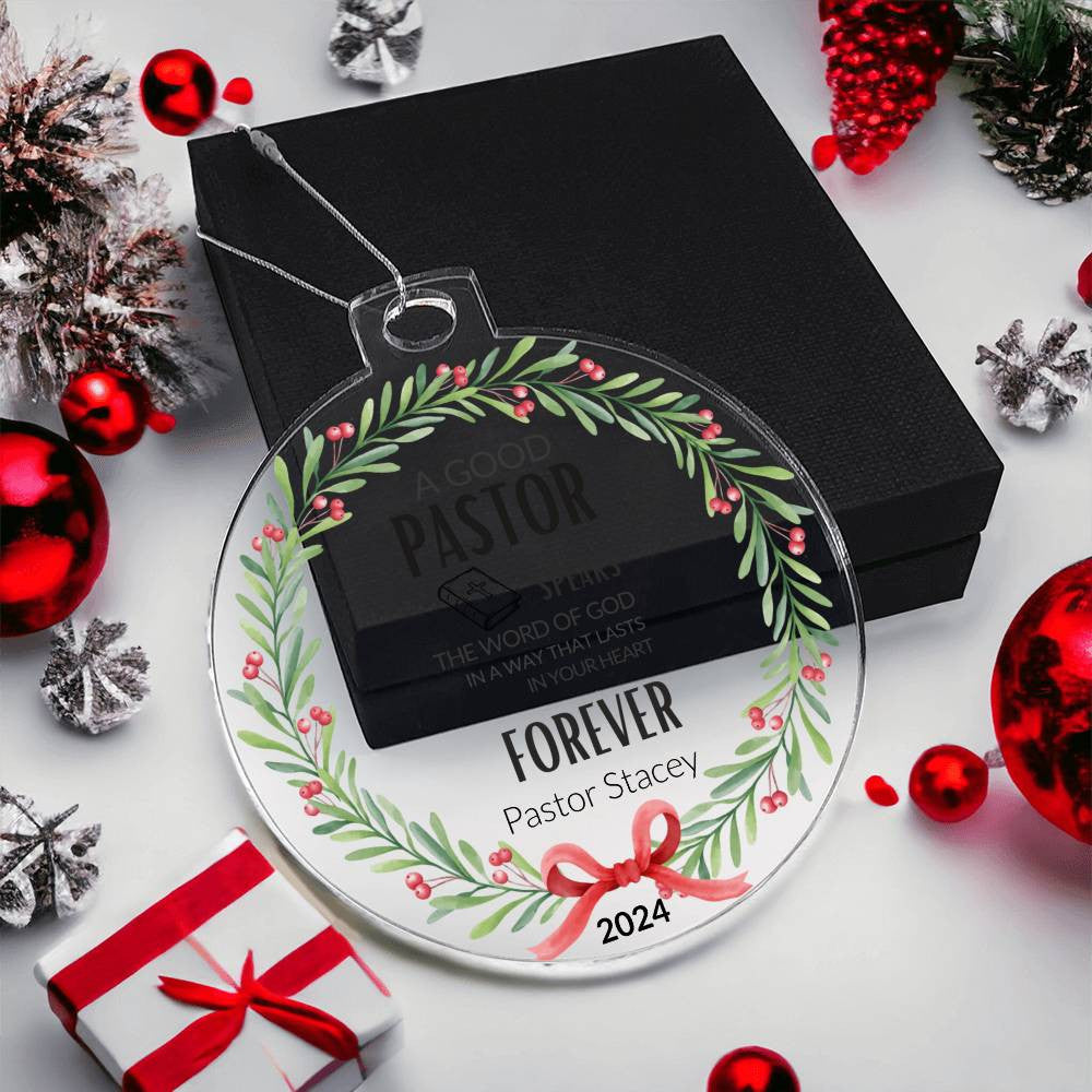 Pastor Acrylic Christmas Ornament Gift-[Heartfelt Family Gift]