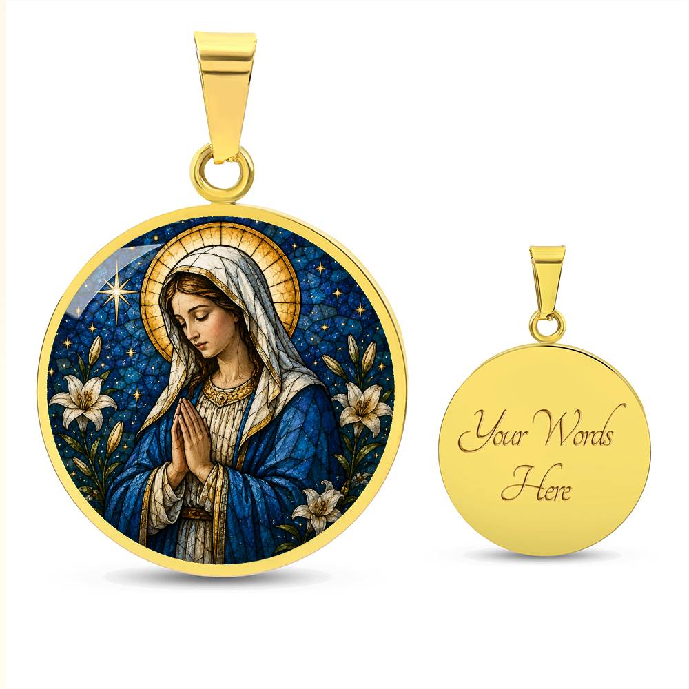 Personalized Virgin Mary Necklace