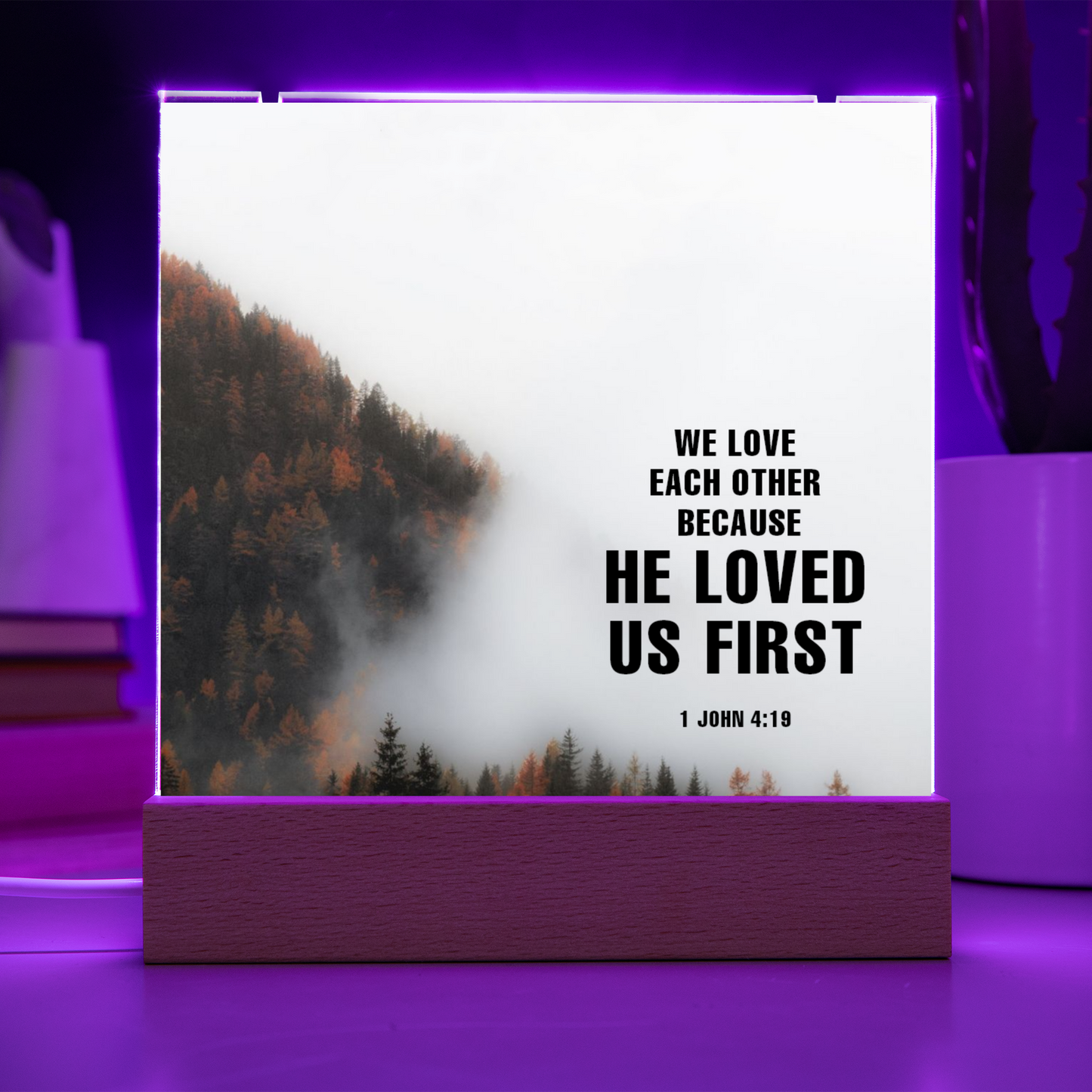 Love One Another Religious Plaque & Cross Gift Set-[Heartfelt Family Gift]
