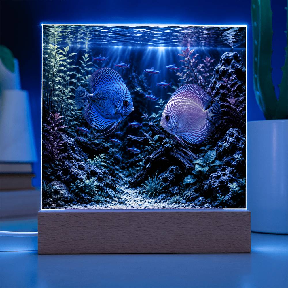 Virtual Discus Fish Aquarium Acrylic Plaque