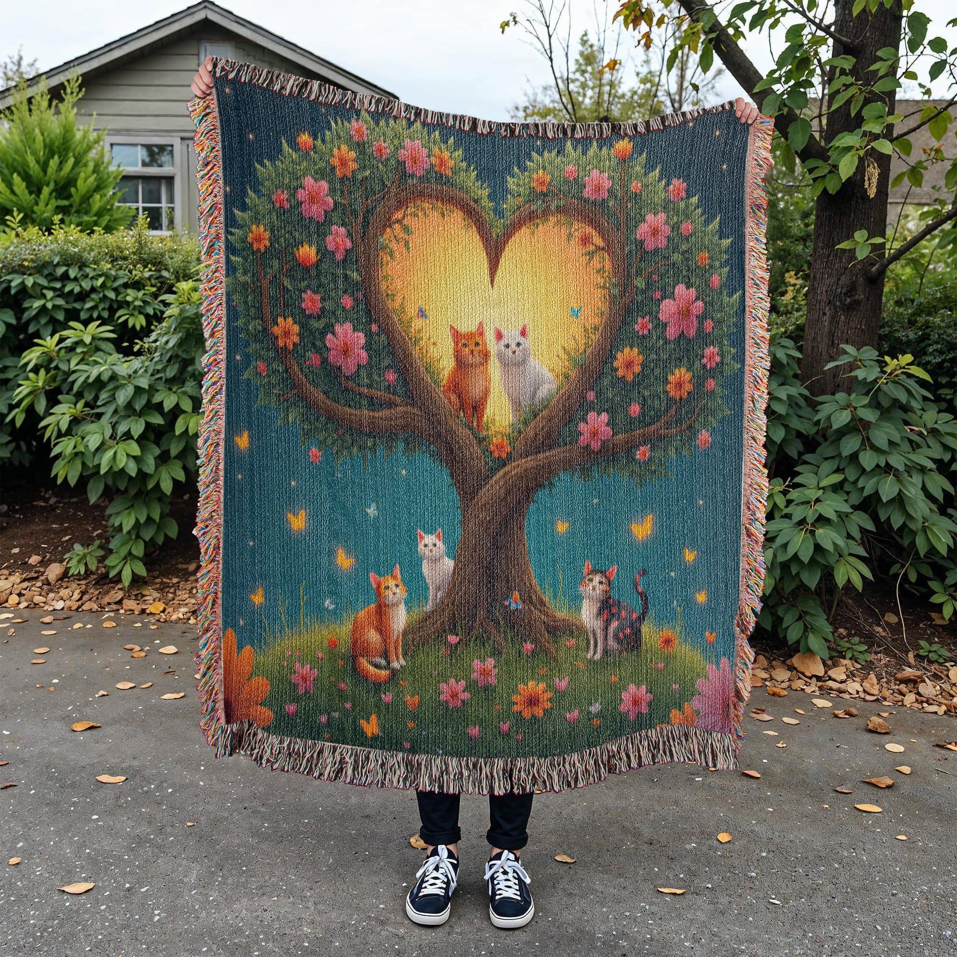 Heirloom Artwork Woven Blanket (Portrait)-[Heartfelt Family Gift]