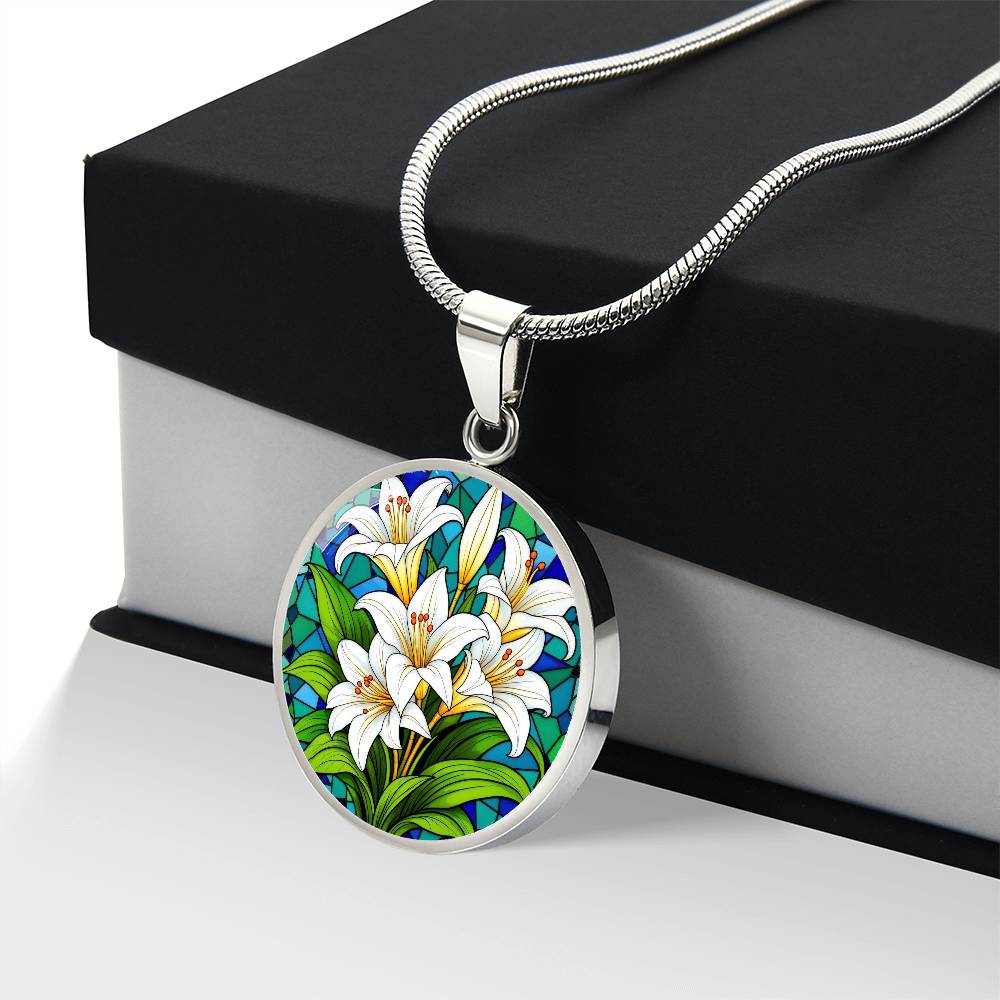 Lily of The Valley Necklace with Engraving