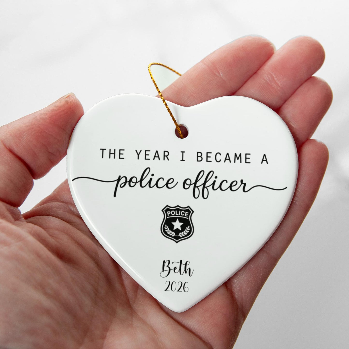 1st Christmas As a Police Officer Ornament