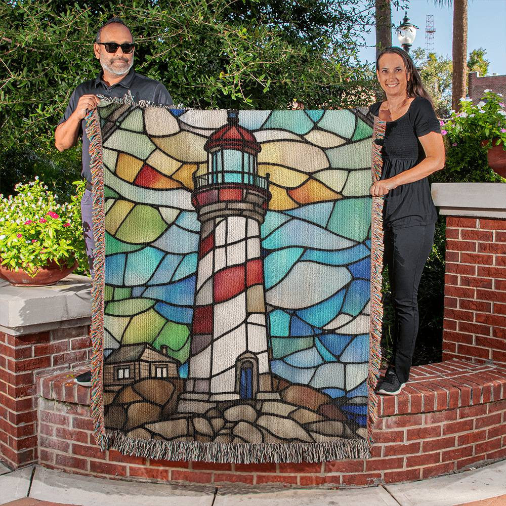 Lighthouse Woven Cotton Blanket