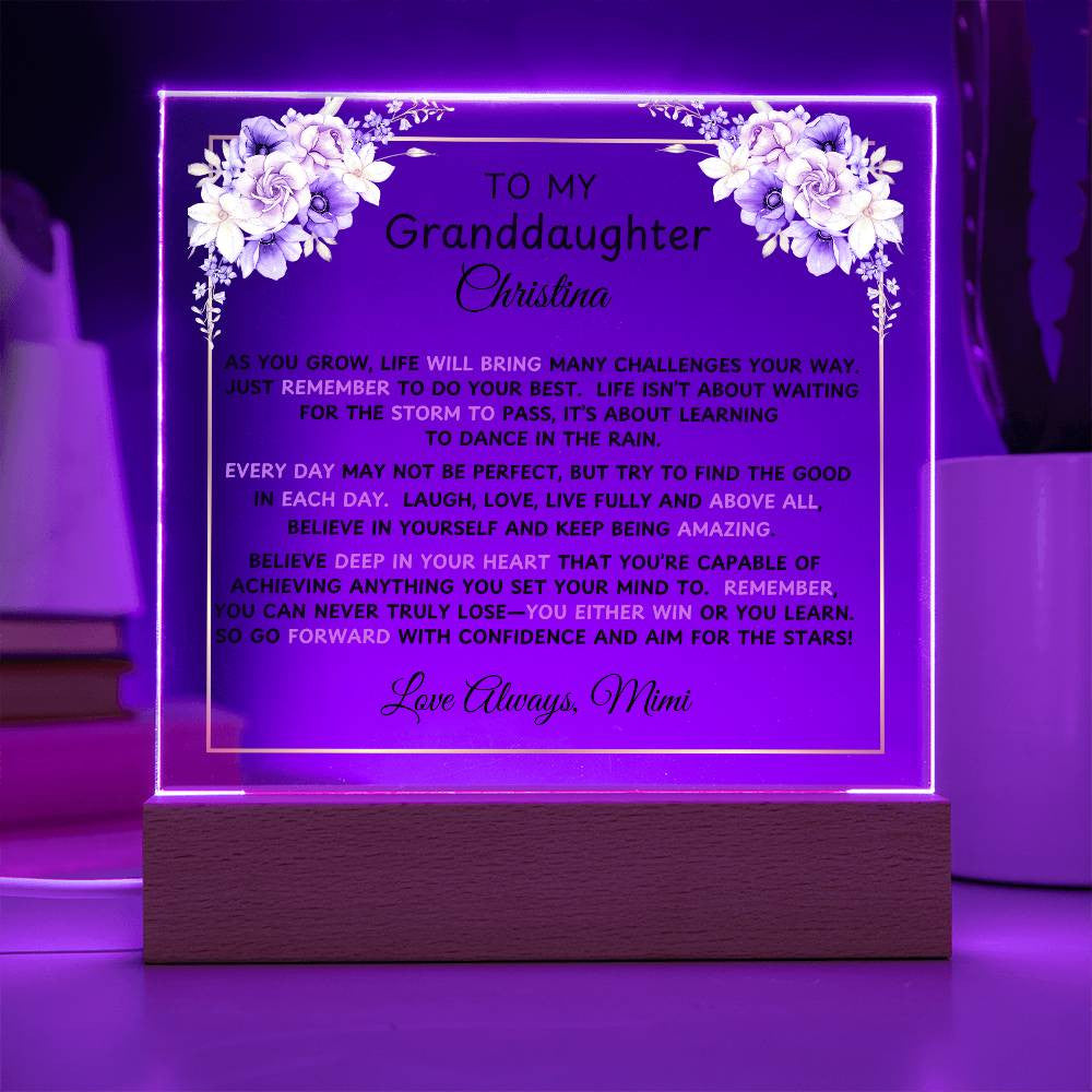 To My Granddaughter Plaque Gift-[Heartfelt Family Gift]