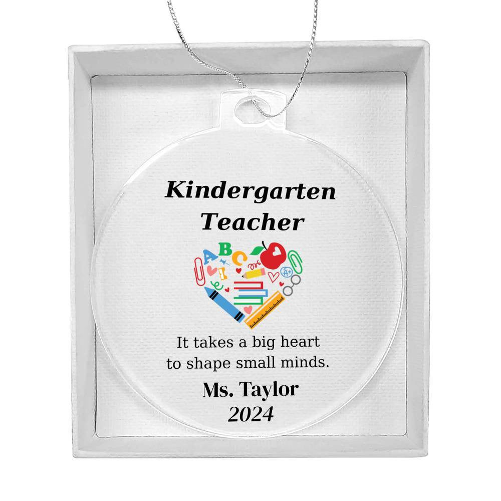 Kindergarten Teacher Ornament-[Heartfelt Family Gift]