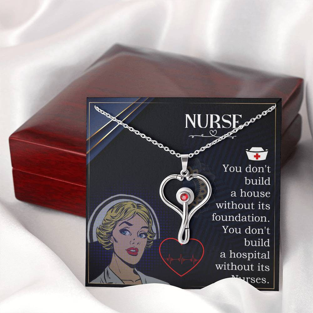 Nurse Appreciation Stethoscope Necklace Gift-[Heartfelt Family Gift]
