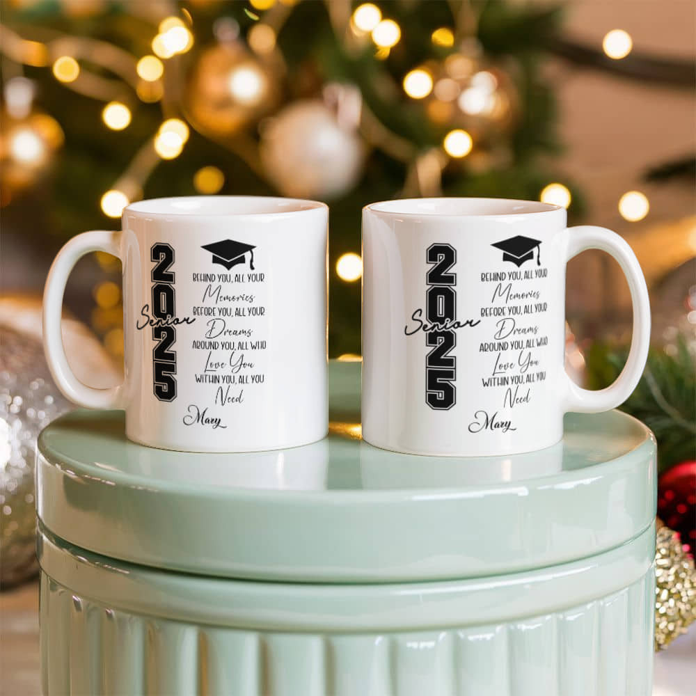 Class of 2025 Graduation White Ceramic Mug-[Heartfelt Family Gift]