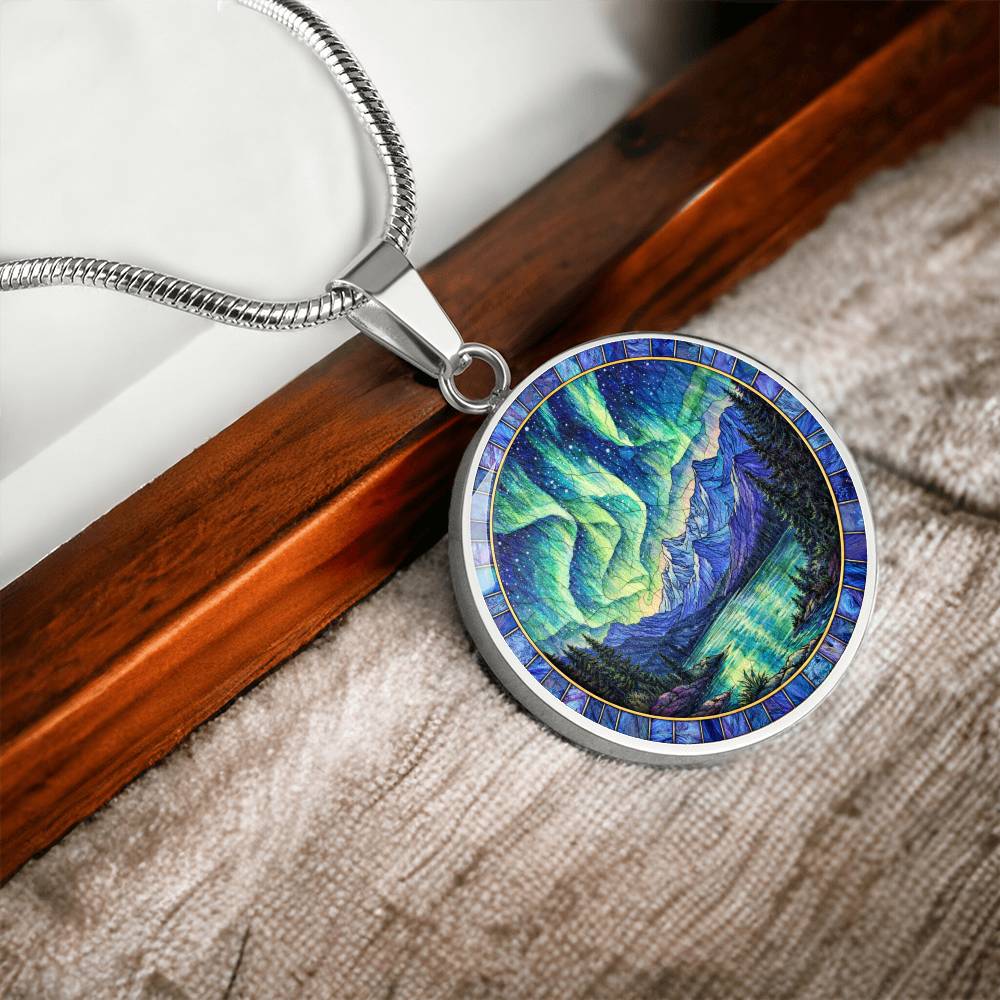 Northern Lights Necklace Pendant, Aurora Borealis Jewelry, Gift for Nature Lovers, Northern Lights Bracelet