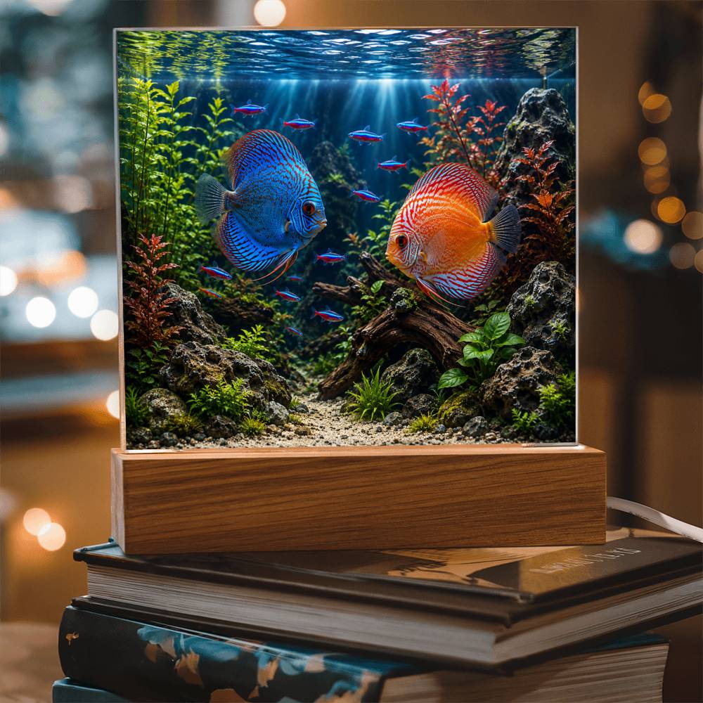 Virtual Discus Fish Aquarium Acrylic Plaque