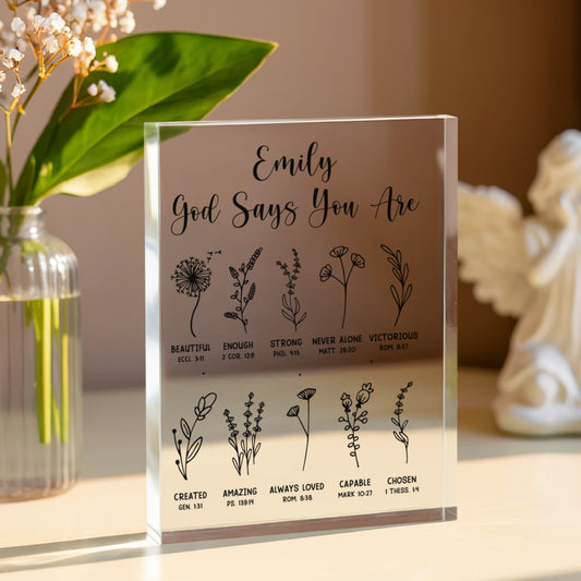 Personalized God Says You Are Plaque