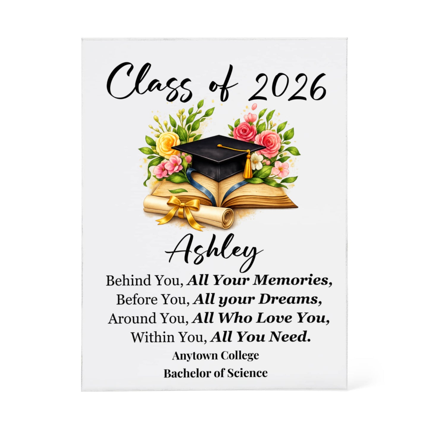 Class of 2026 Graduation Acrylic Block Gift