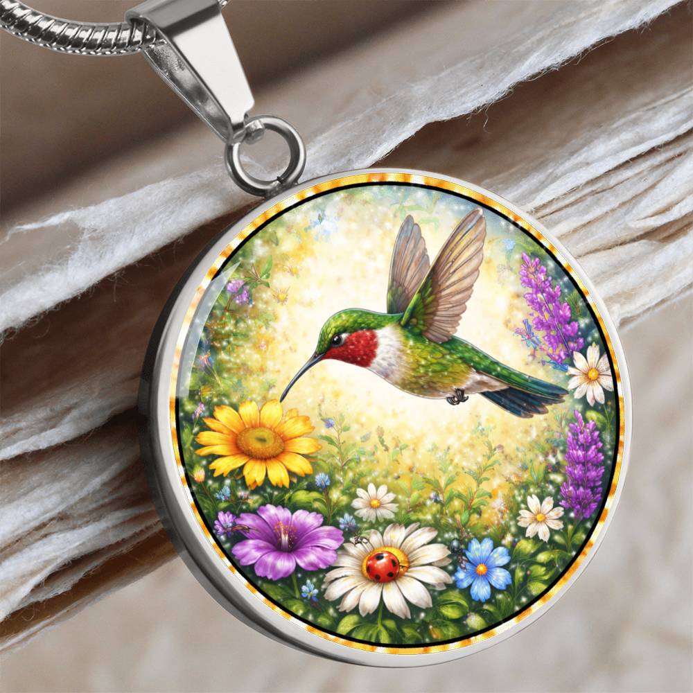 Hummingbird Personalized Engraved Necklace Bracelet or Keychain