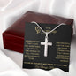 Stainless Cross Necklace w/ MC-[Heartfelt Family Gift]