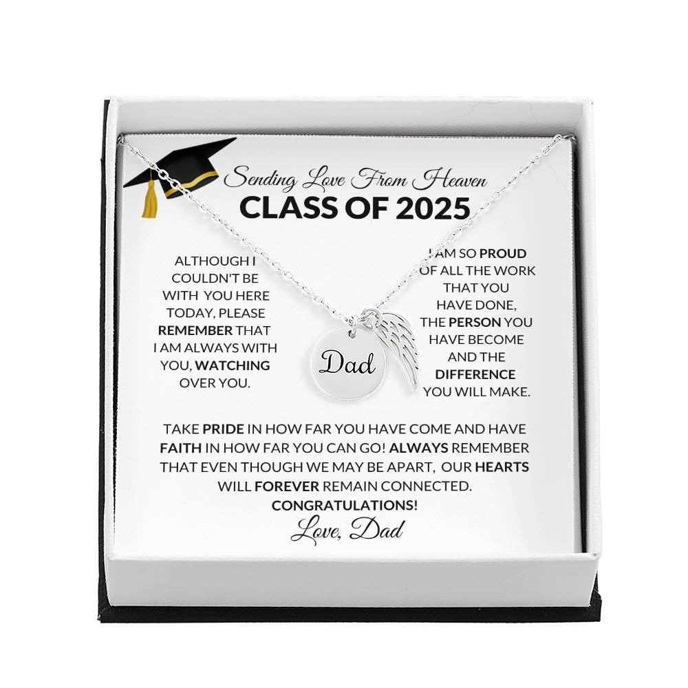 Graduation Memorial Necklace from Dad-[Heartfelt Family Gift]