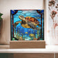 LED Stained Glass Sea Turtle Nightlight - Ocean Art for Beach House or Girls Room - Turtle Lover Gift-[Heartfelt Family Gift]
