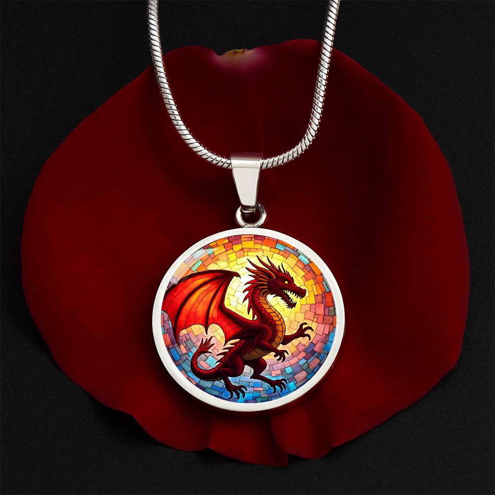 Red Dragon Pendant Necklace
