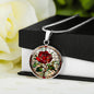Rose Engraved Necklace in Gold or Silver-[Heartfelt Family Gift]