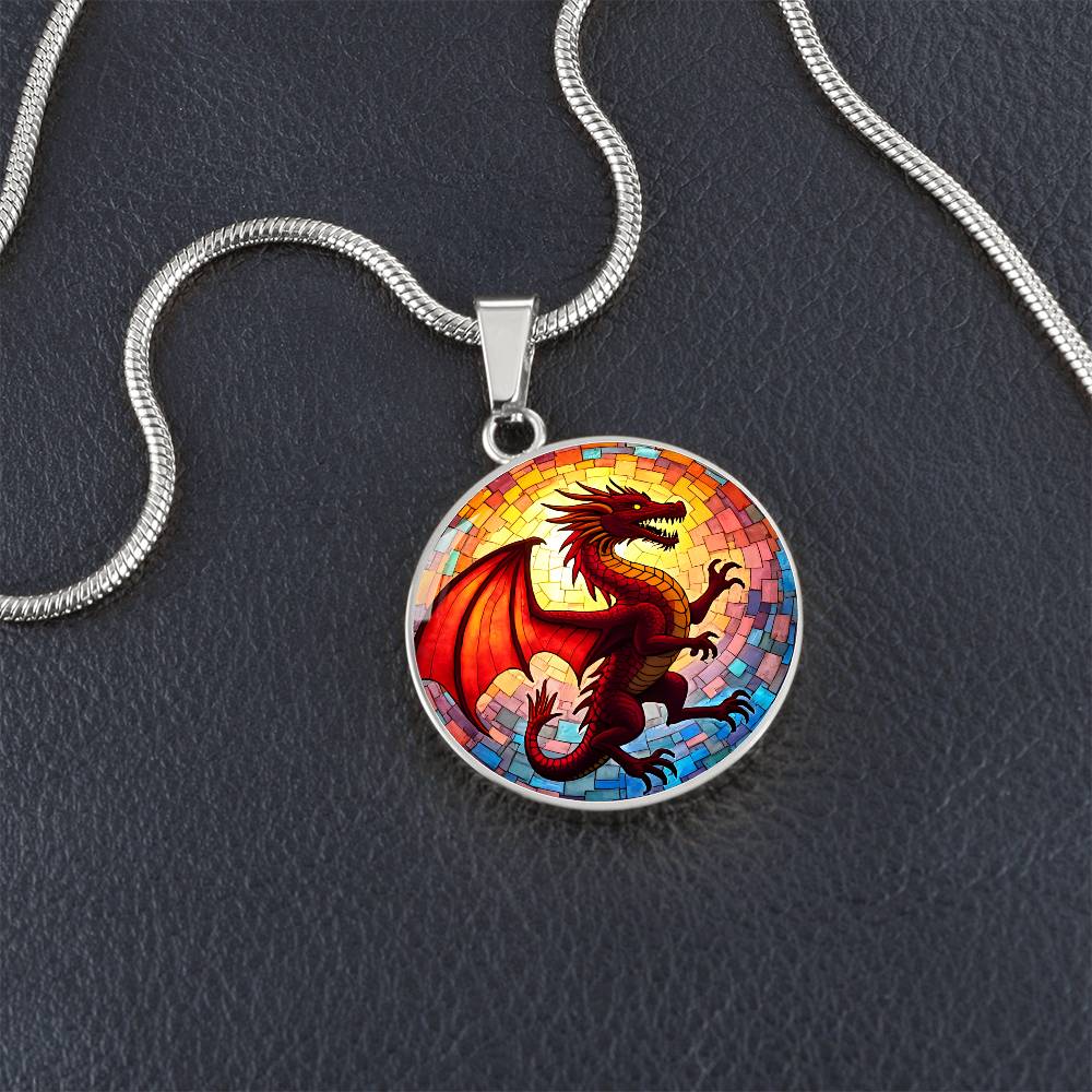 Red Dragon Pendant Necklace