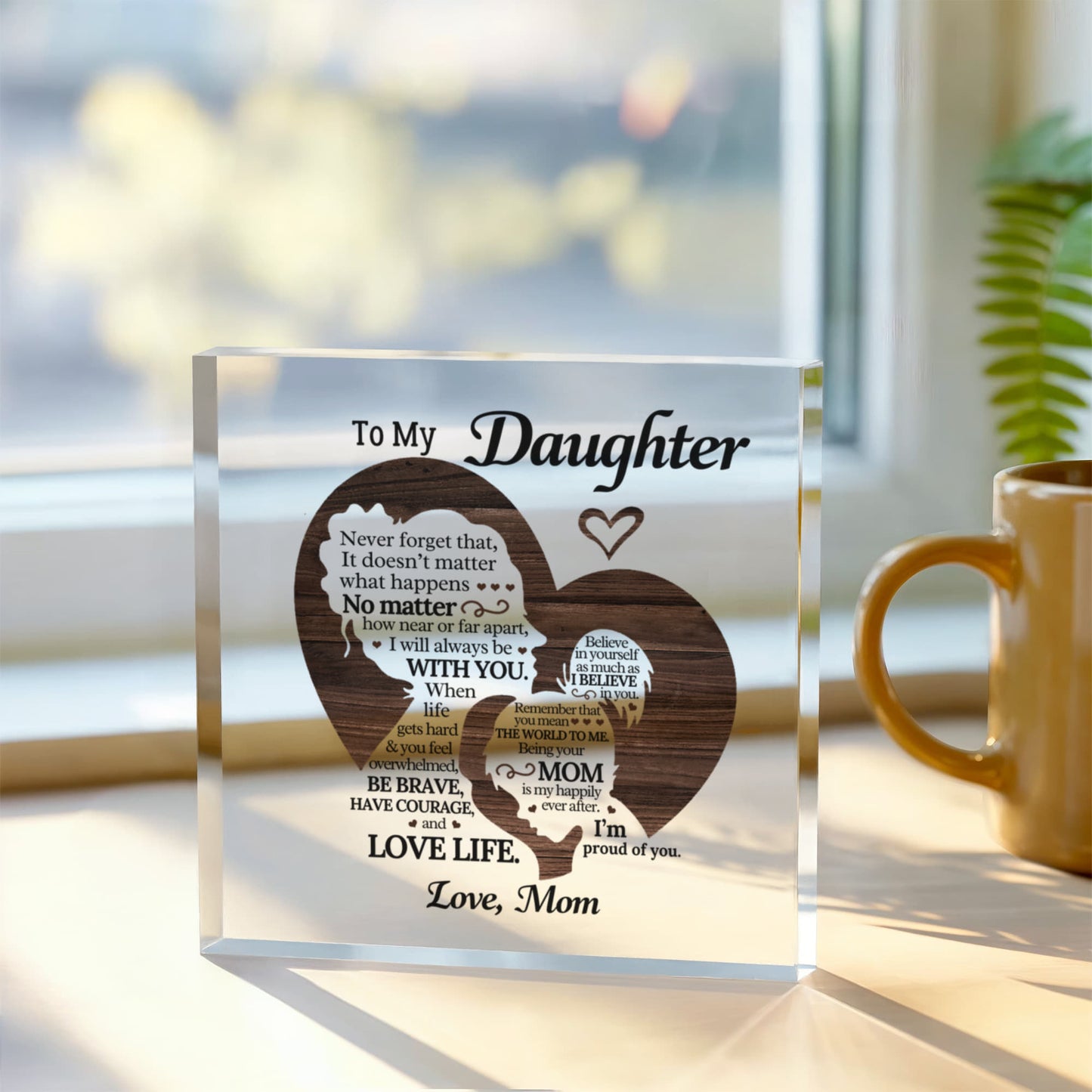 Daughter Printed Acrylic Block Plaque