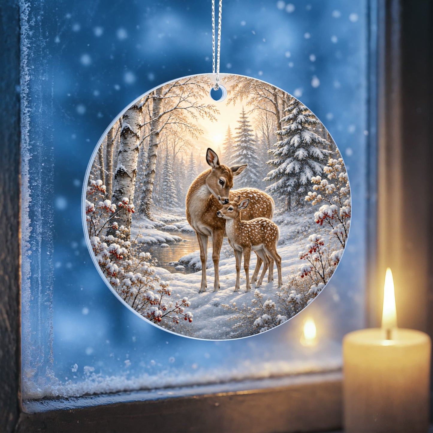 Deer Family Christmas Ornament