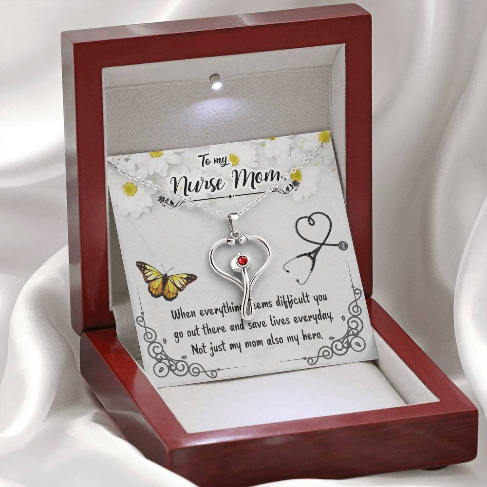 Nurse Mom Stethoscope Necklace Gift-[Heartfelt Family Gift]