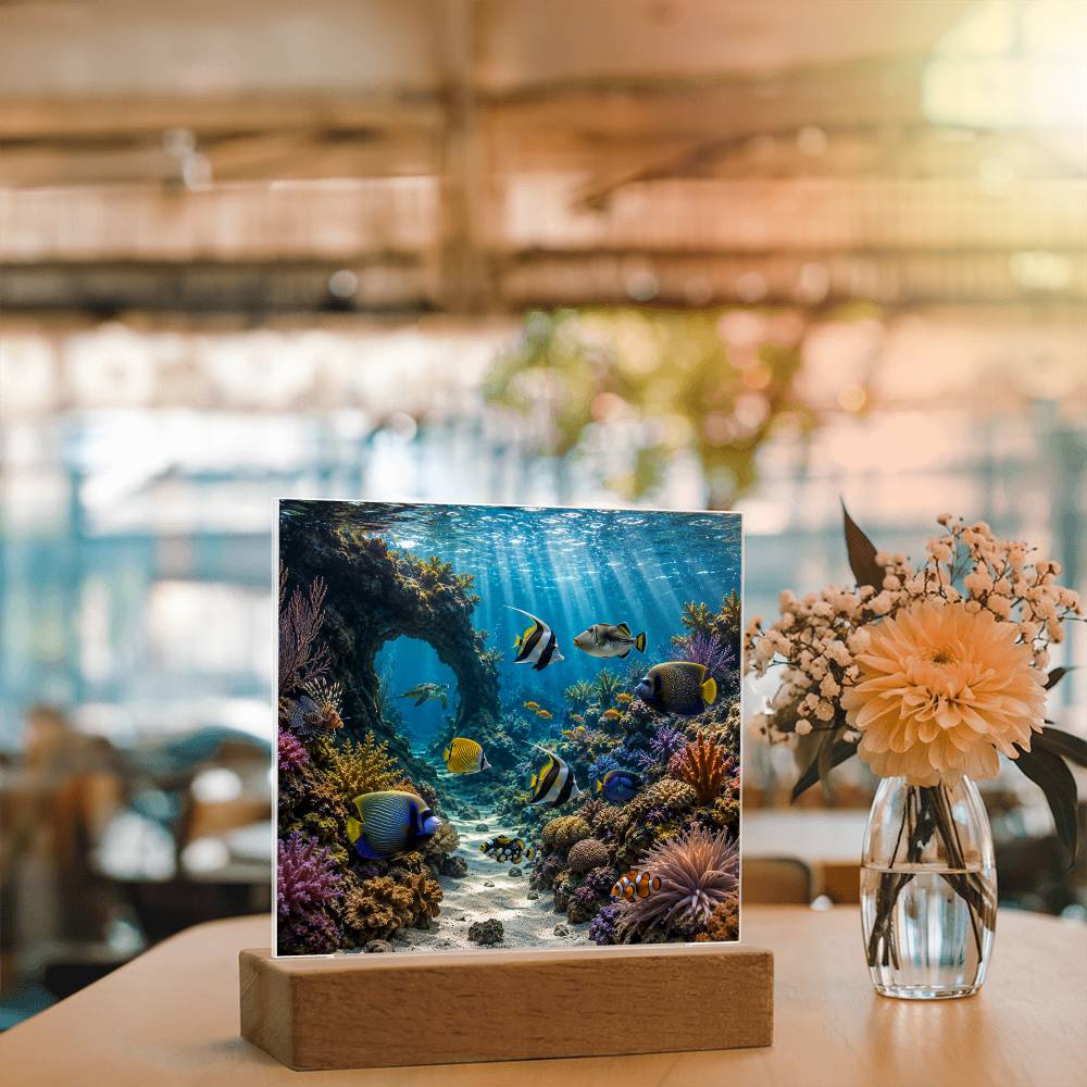 Underwater Coral Reef LED Acrylic Plaque