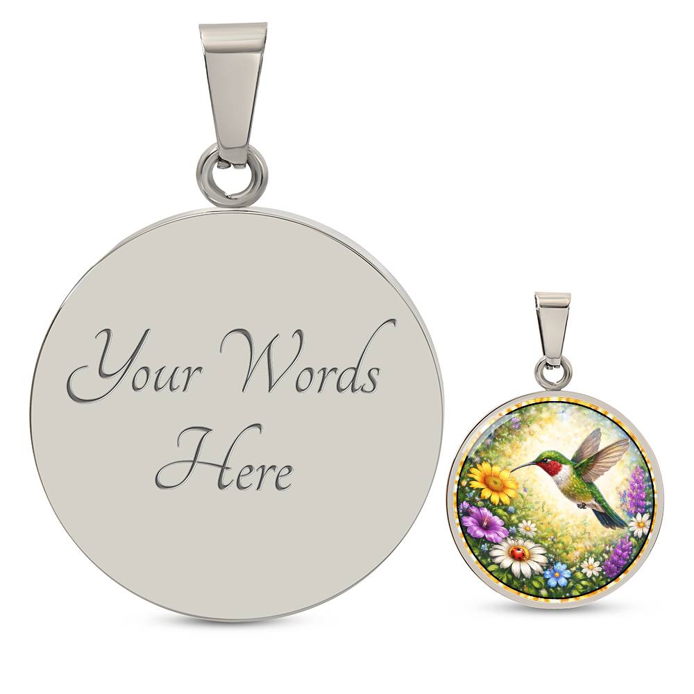 Hummingbird Personalized Engraved Necklace Bracelet or Keychain