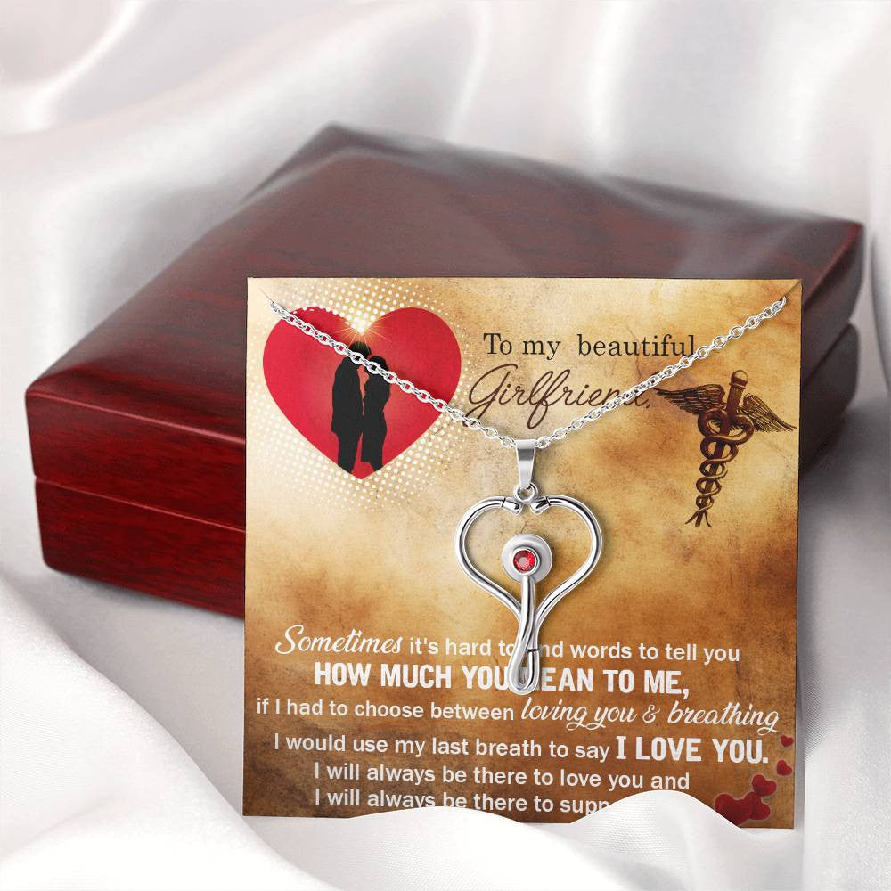 Nurse Girlfriend Stethoscope Necklace Gift-[Heartfelt Family Gift]