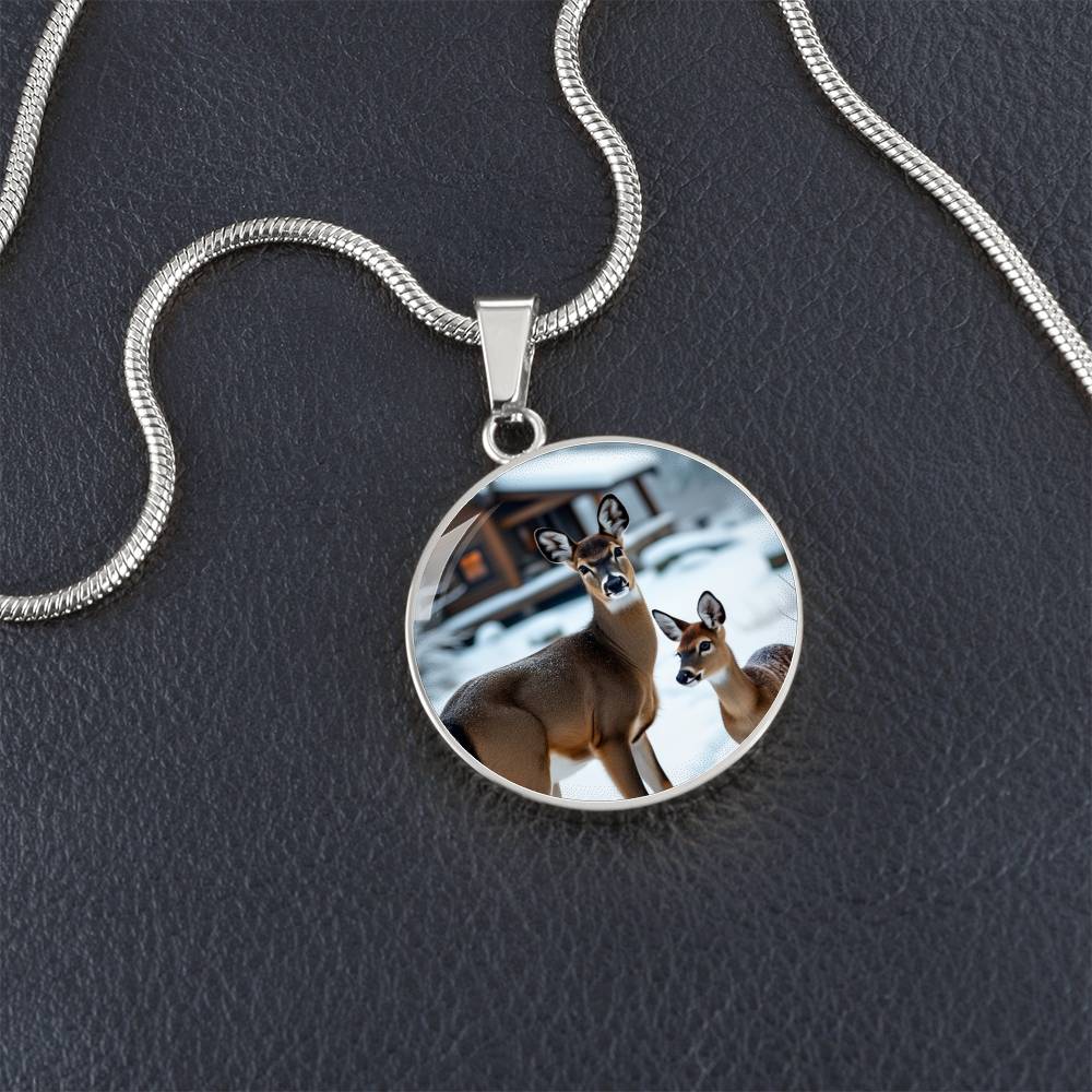 Deer Doe Personalized Pendant Necklace