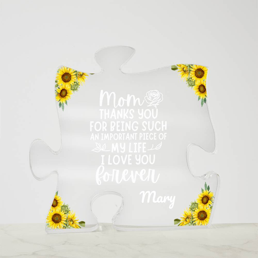 Mom Acrylic Puzzle Plaque-[Heartfelt Family Gift]