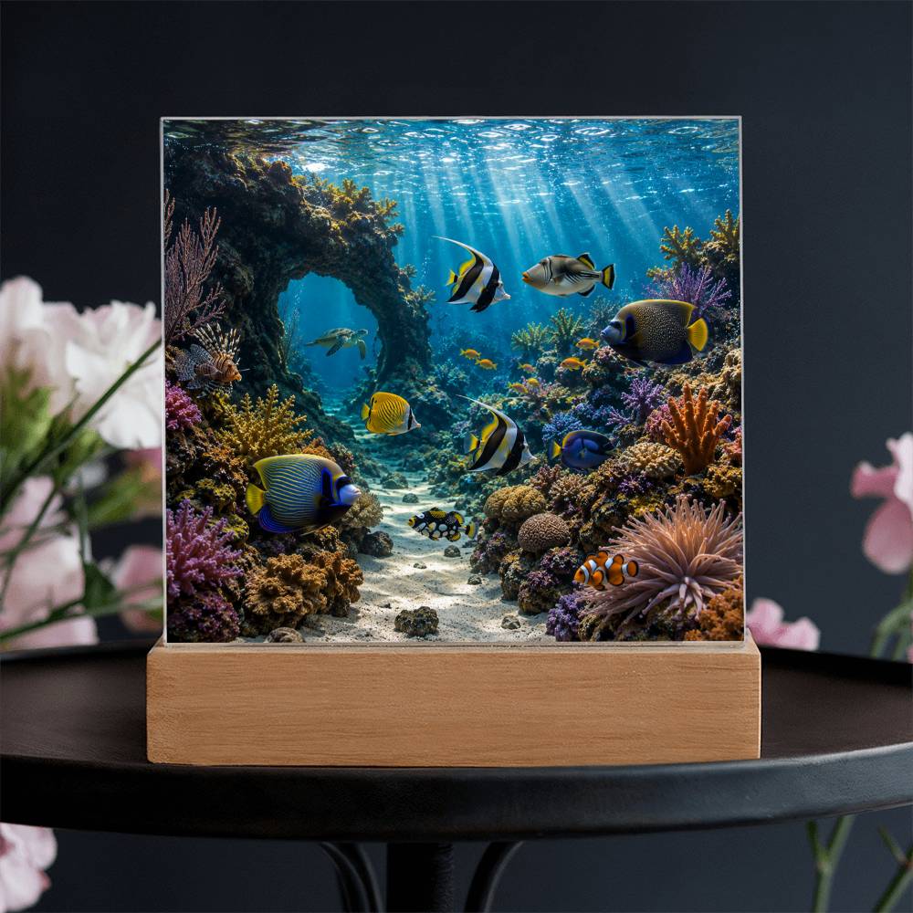Underwater Coral Reef LED Acrylic Plaque