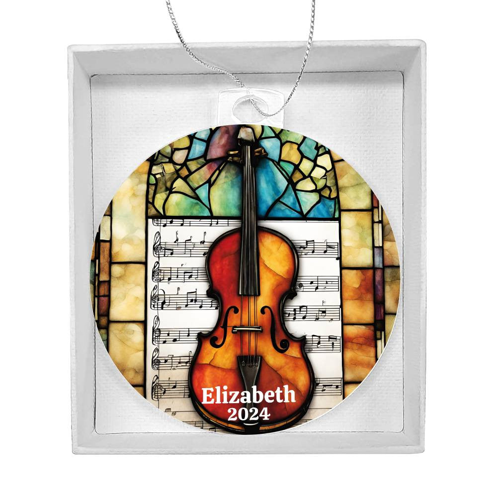 Violin Acrylic Ornament-[Heartfelt Family Gift]