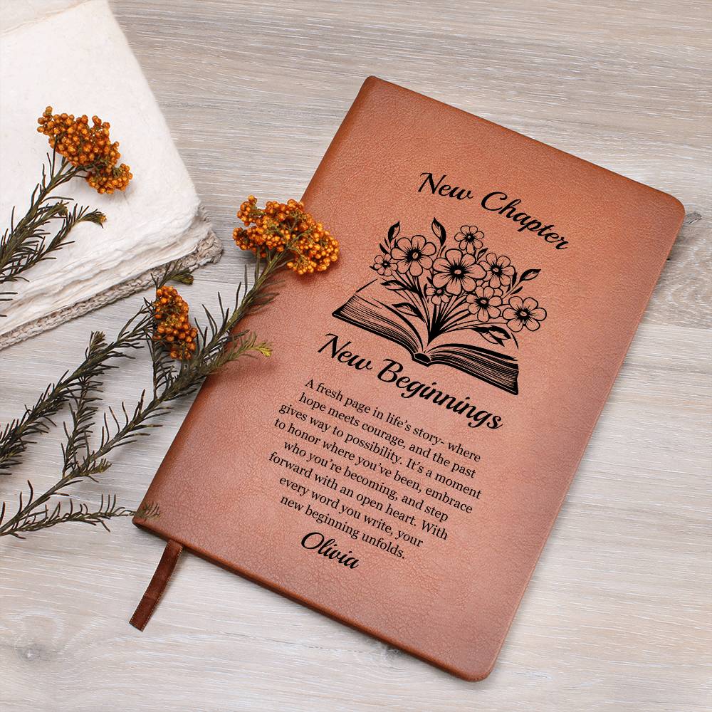 Next Chapter New Beginnings Vegan Leather Journal