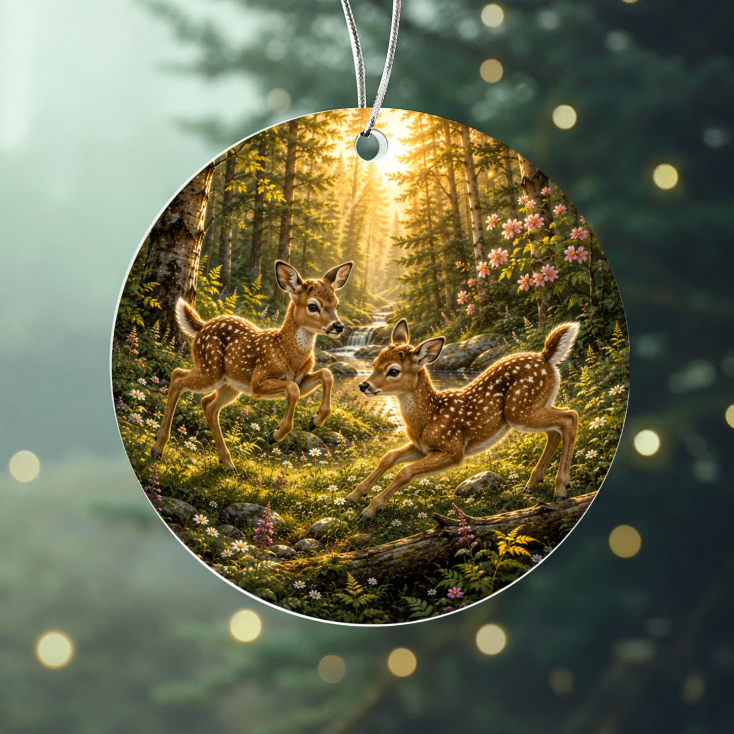 Deer Family Christmas Ornament