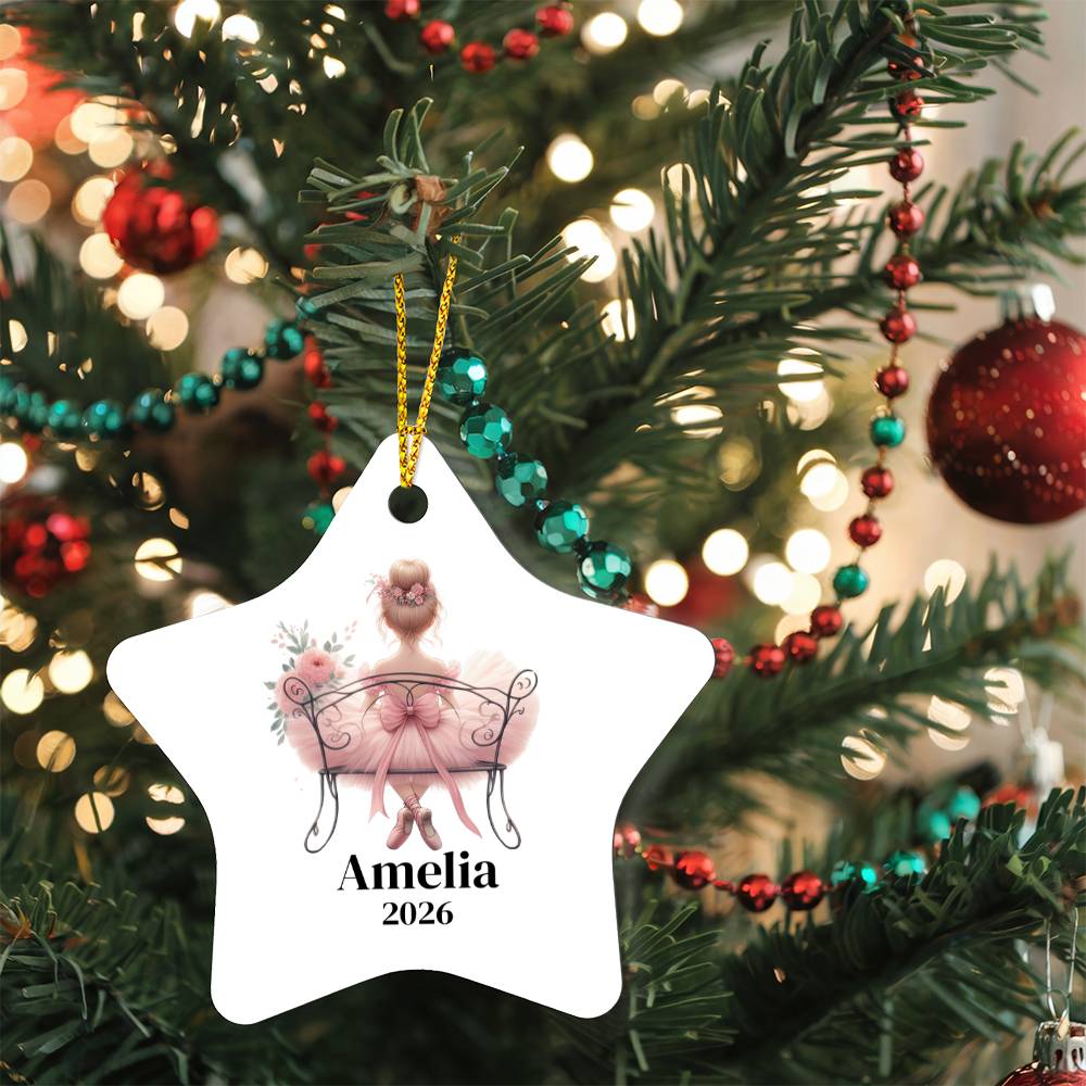 Ballerina Dance Recital Christmas Star Ornament