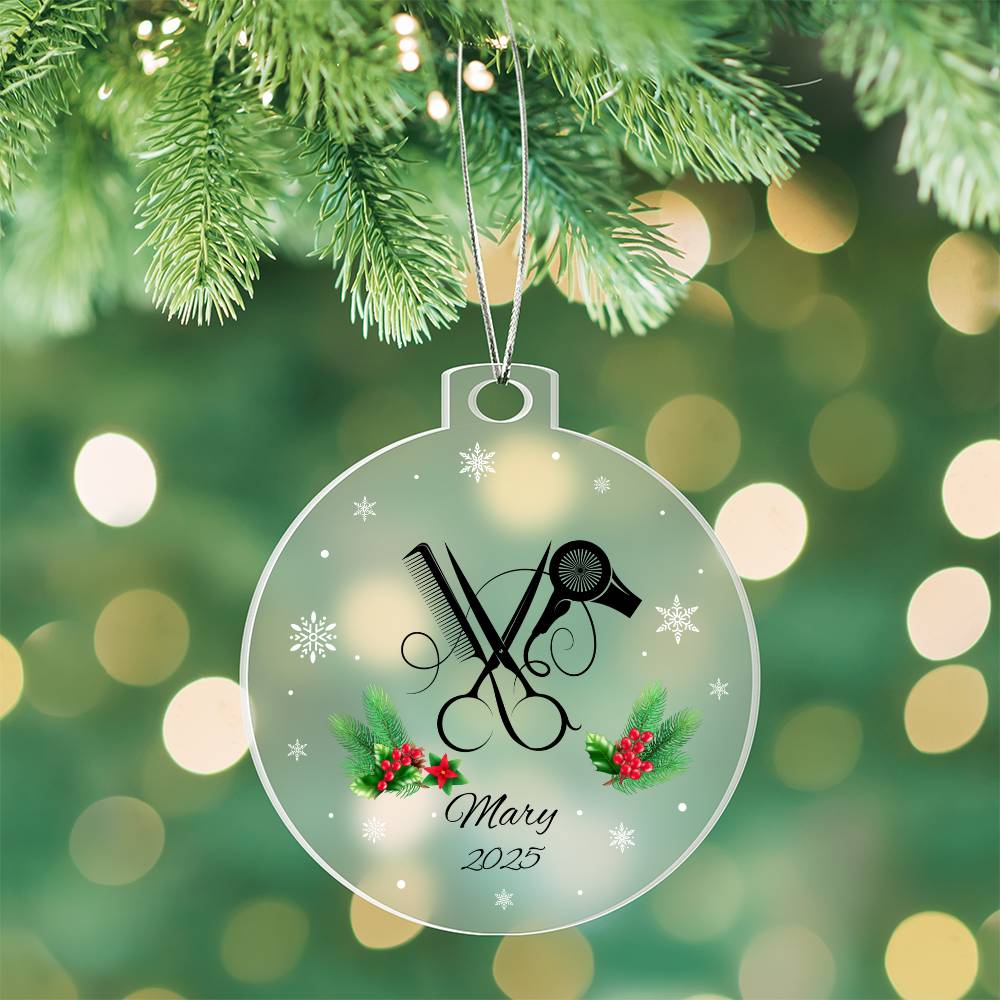 Hairdresser Christmas tree ornament