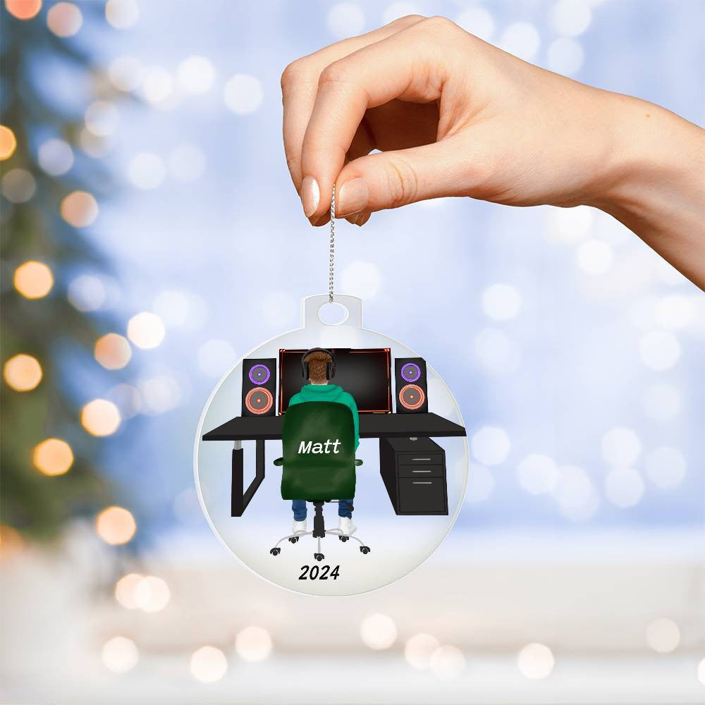 Custom Gamers Christmas Ornament for Video Game Player-[Heartfelt Family Gift]
