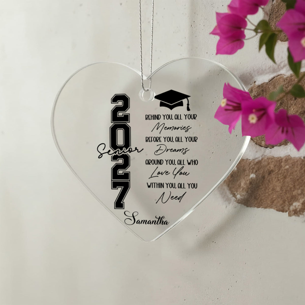 Class of 2027 Graduation Acrylic Heart Ornament