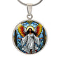 Guardian Angel Necklace with Engraving-[Heartfelt Family Gift]