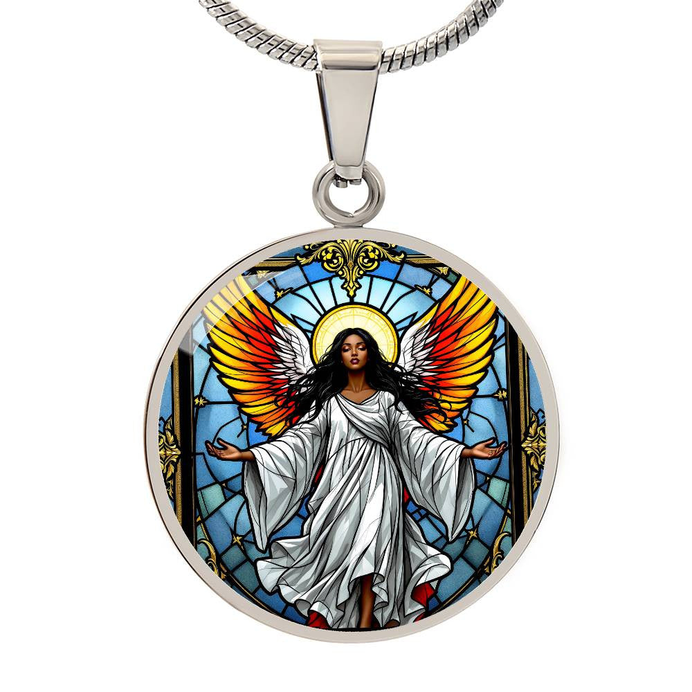 Guardian Angel Necklace with Engraving-[Heartfelt Family Gift]