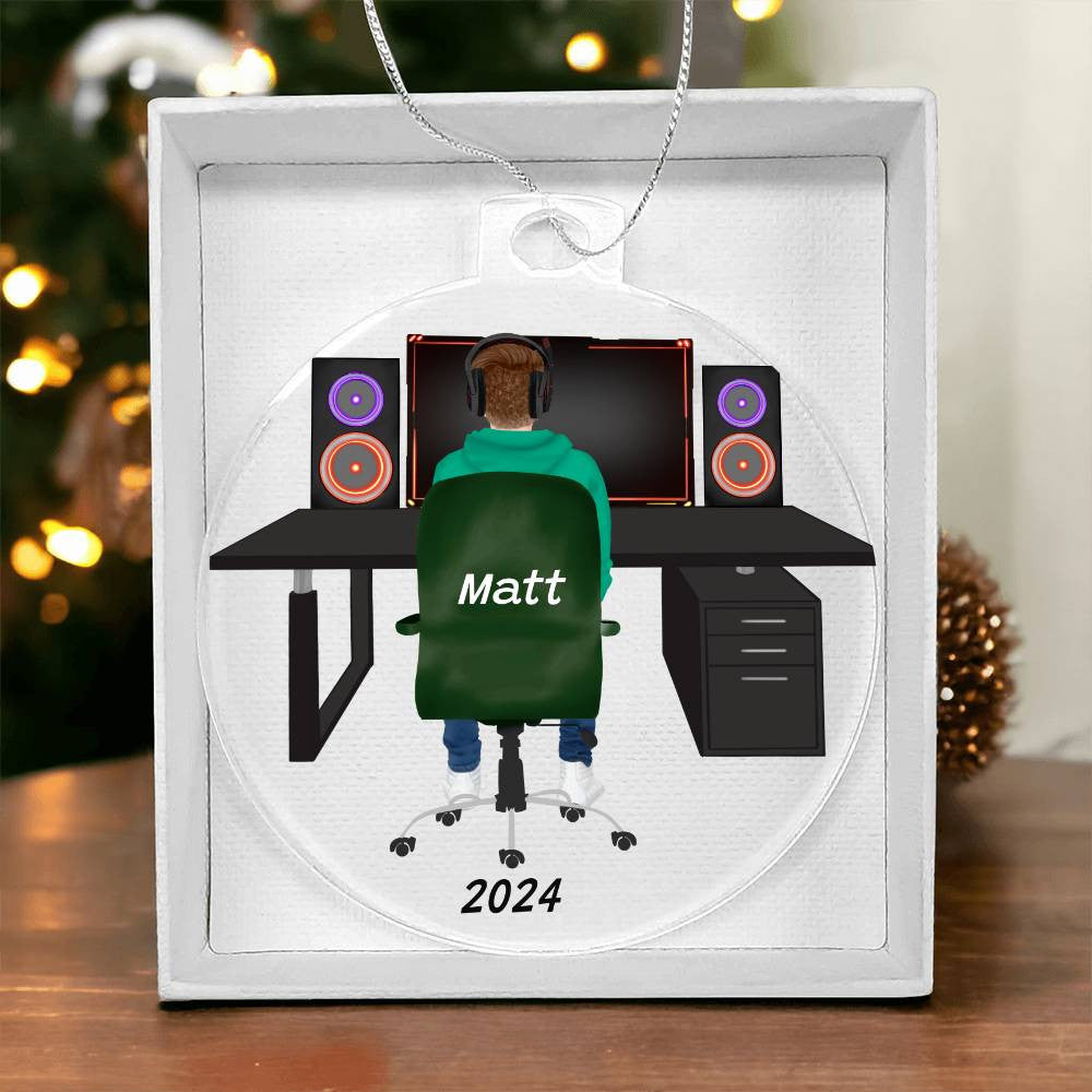 Custom Gamers Christmas Ornament for Video Game Player-[Heartfelt Family Gift]