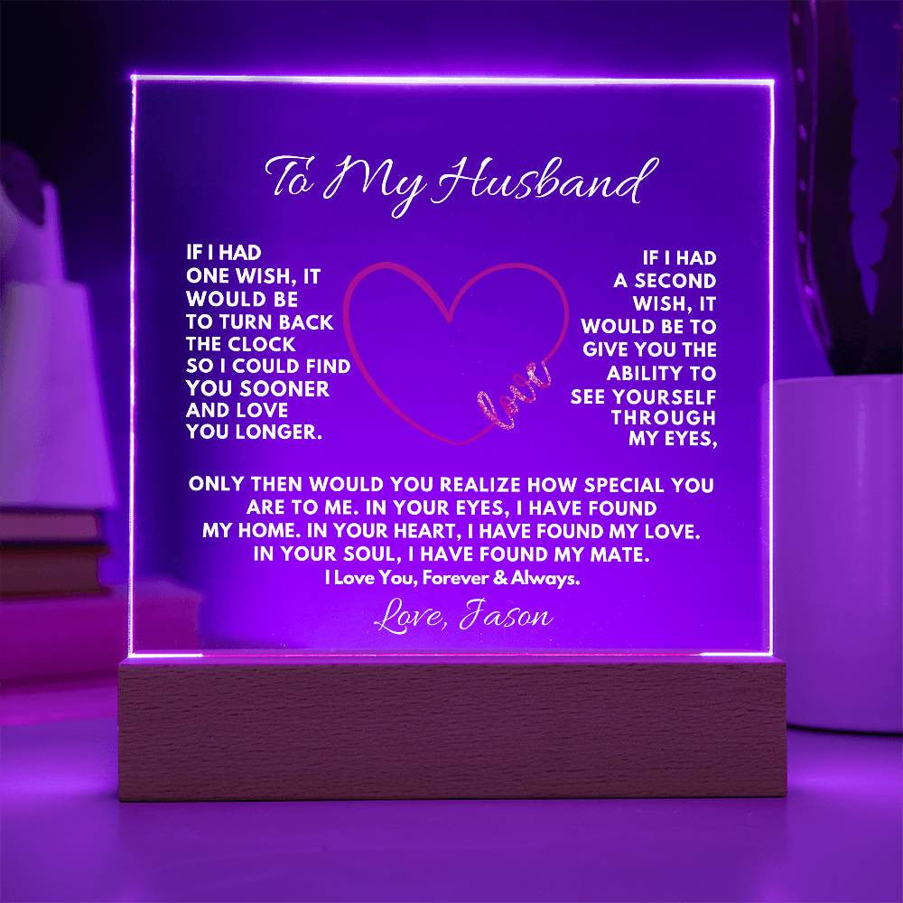To My Husband Acrylic Plaque Gift-[Heartfelt Family Gift]