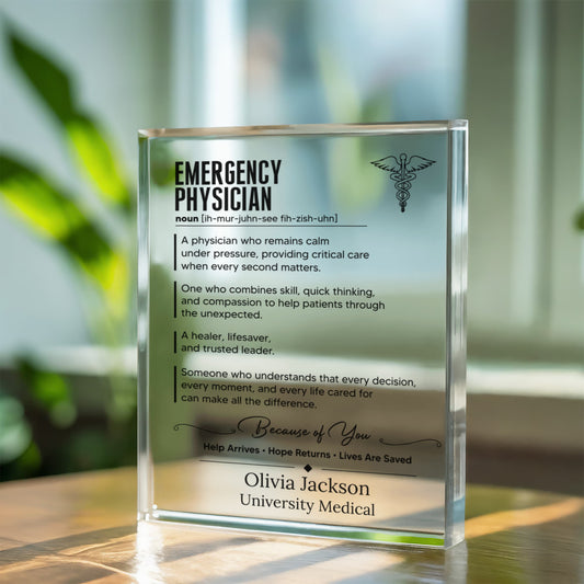 Emergency Physician Appreciation Plaque