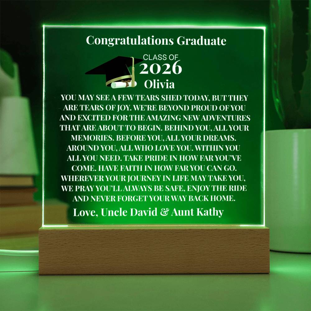 Personalized Graduation Plaque Gift