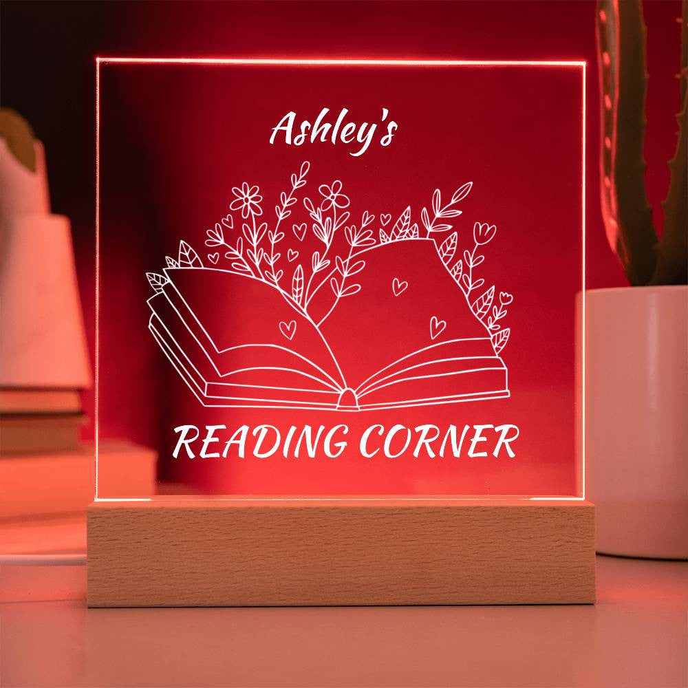 Personalized Book Nook LED Lighted Plaque-[Heartfelt Family Gift]