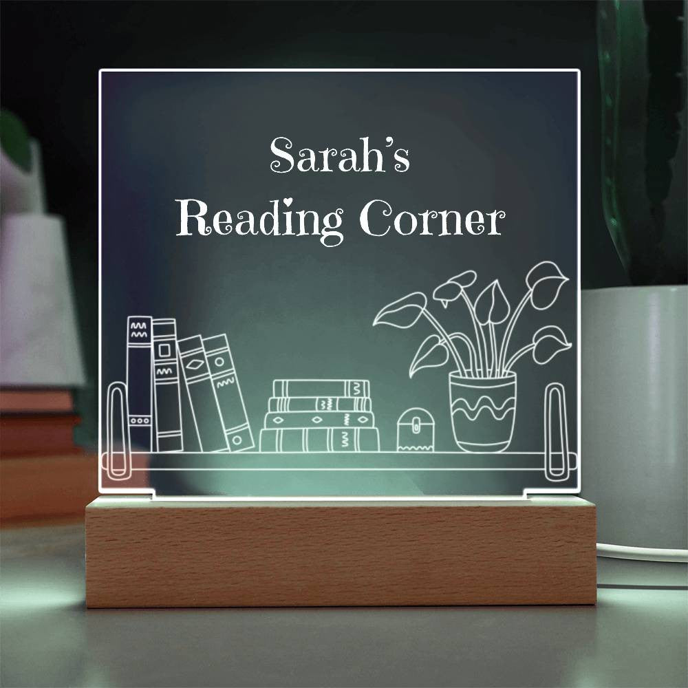 Personalized Reading Corner Library LED Plaque-[Heartfelt Family Gift]