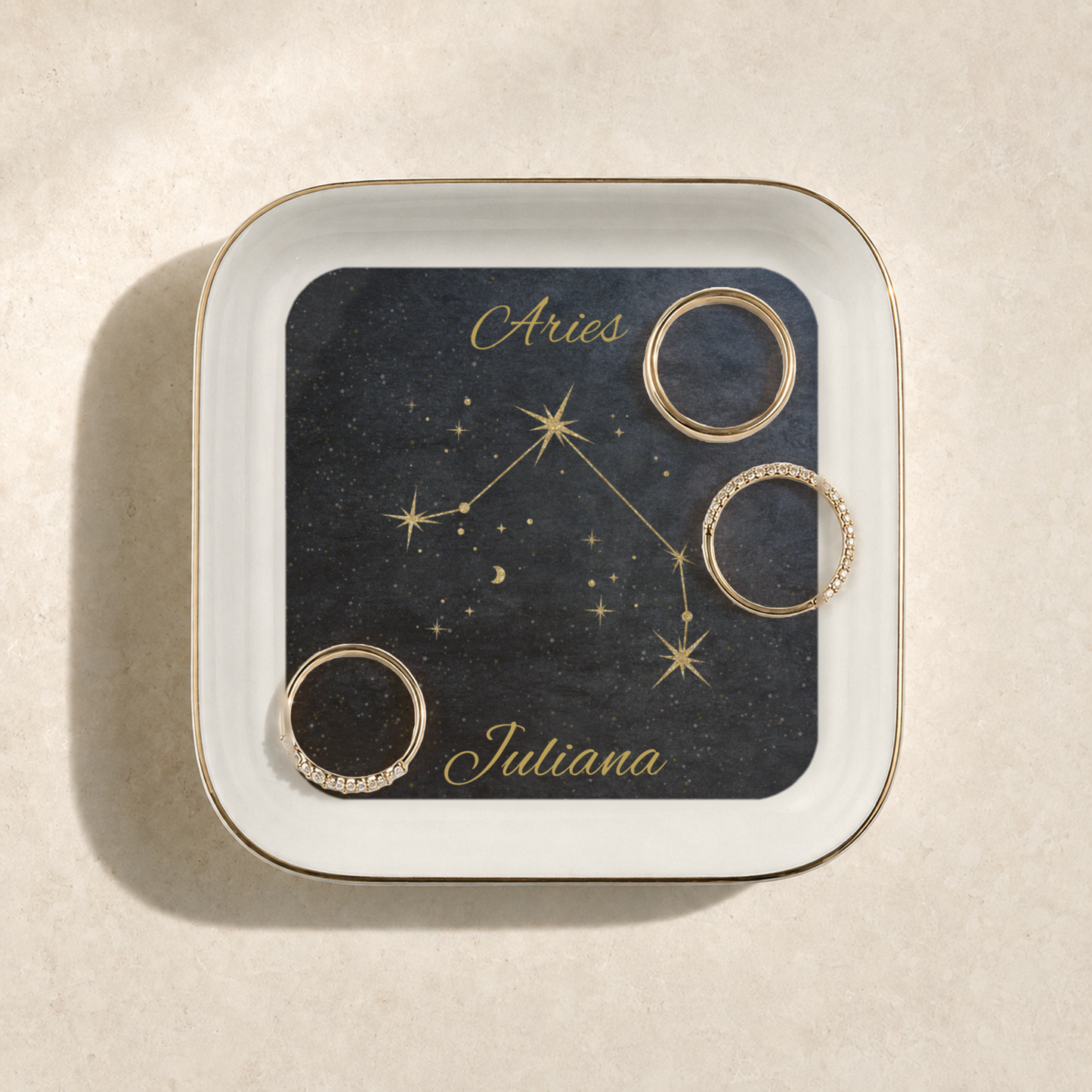 Aries Zodiac Jewelry Dish Gift