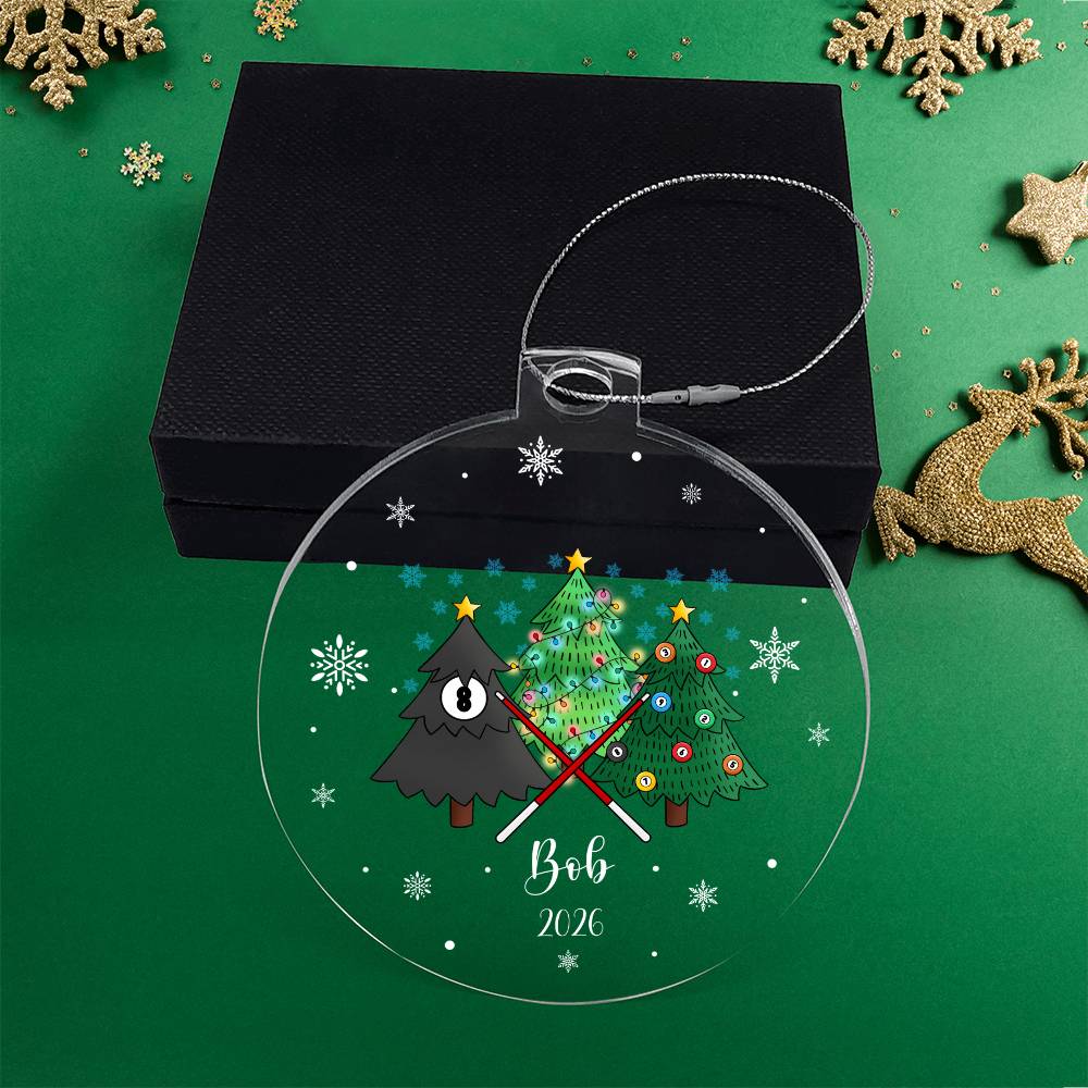 Pool Christmas Tree Ornament Acrylic Ornament Plaque